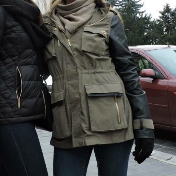 Steve Madden faux leather sleeve utility jacket - Picture 5 of 5